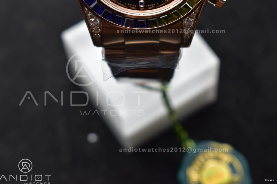RG Edition Rainbow Black Bracelet ZF Daytona on Dial SH4130 Diamonds 116595RBOW 1:1 Best 0205
